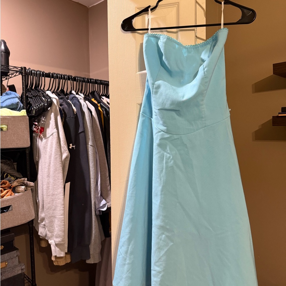 Charlotte Russe Blue Strapless Sundress